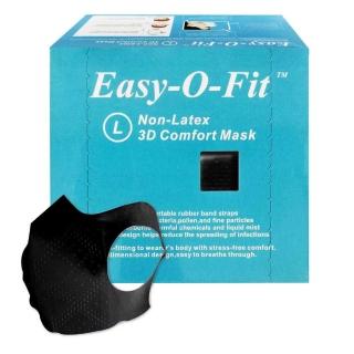 【超服貼】3D立體口罩 黑色 80片/盒(L號11-13cm 成年男性用 台灣製造)