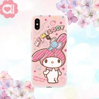 【SANRIO 三麗鷗】iPhone 7/8/SE 2020 4.7吋 My Melody 美樂蒂 彩繪水鑽空壓氣墊殼(正版授權)
