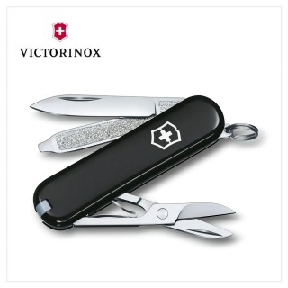 【VICTORINOX 瑞士維氏】Classic7用瑞士刀/黑(0.6223.3)