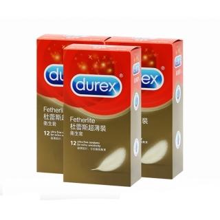 【Durex杜蕾斯】超薄裝衛生套12入*3盒
