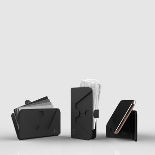 【Tic design】TIC HOLDER 超薄3合1 手機支架卡片口罩收納夾2入組(口罩 旅行用品 收納 手機支架 證件套)