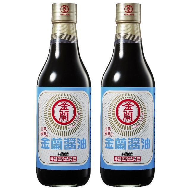 【金蘭食品】淡色醬油590ml x2入(純釀造/色澤溫和)