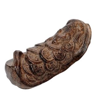 【十方佛教文物】金錢鼠{土沉木雕}(平安財運順利)