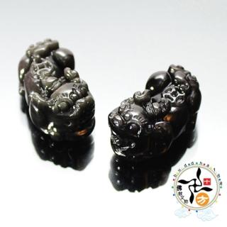 【十方佛教文物】貔貅{彩虹黑曜岩}(平安財運順利)