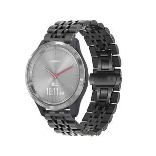 Garmin vivomove 3S/vivoactive 4s 18mm不鏽鋼七珠鍊式錶帶