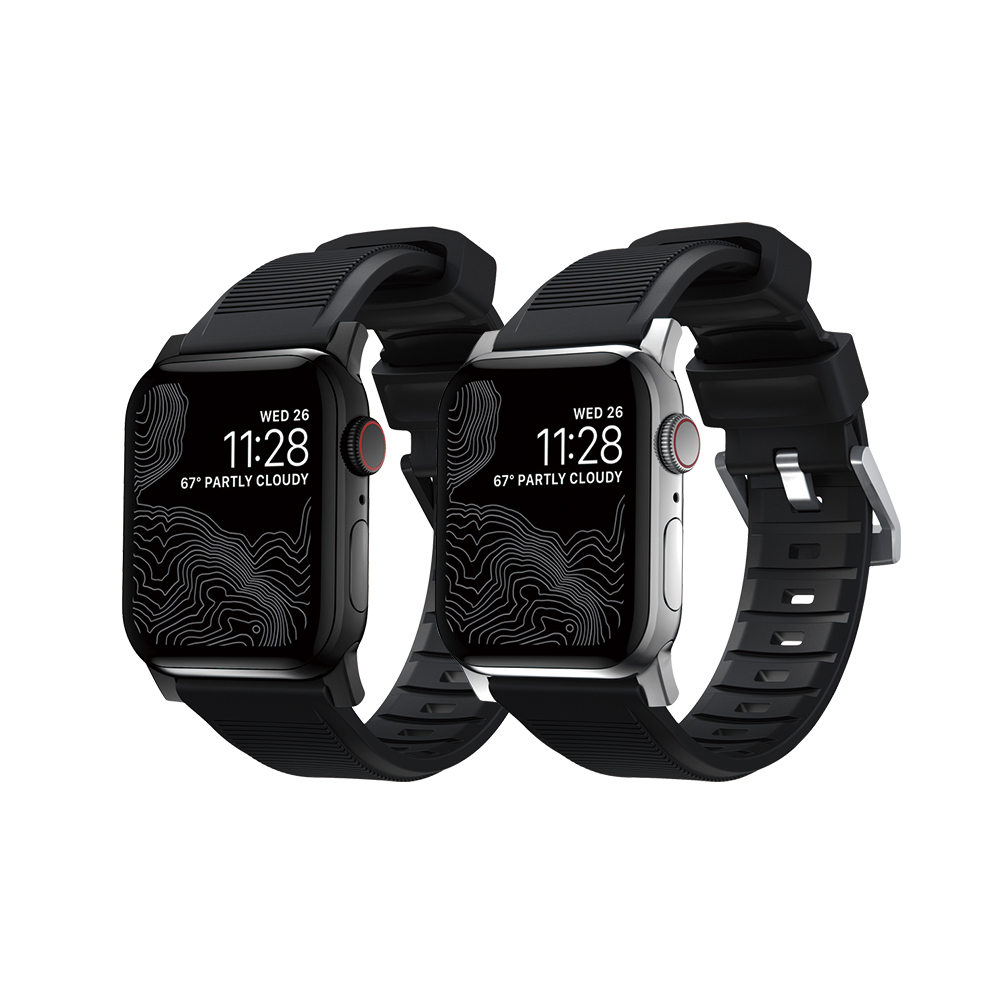 【美國NOMAD】Apple Watch 45/44/42mm 專用高性能橡膠質感錶帶
