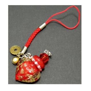 【十方佛教文物】紅琉璃 寶瓶掛飾(平安財運順利)