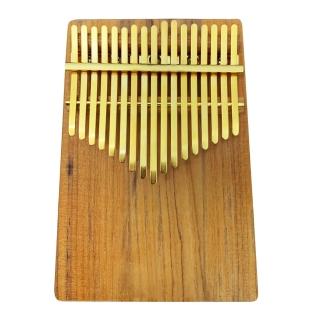 【Pangolin】緬甸柚木實木拼接 搭配金色鋼片 卡林巴琴 拇指琴(療癒小樂器)