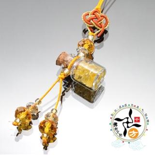 【十方佛教文物】黃晶寶瓶聚寶掛飾(平安財運順利)