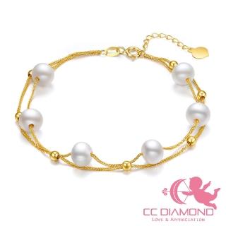 【CC Diamond】18K天然珍珠手鏈(蕭邦鏈)
