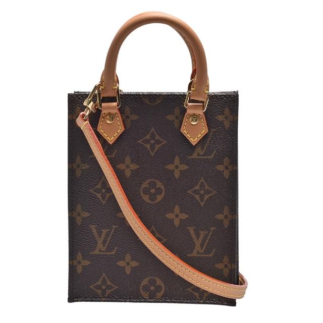 【Louis Vuitton 路易威登】M69442經典PETIT SAC PLAT系列帆布手提/斜背包