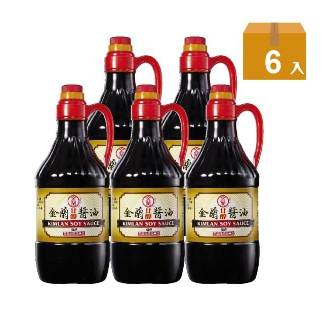 【金蘭食品】甘醇醬油1500ml x6入/箱(非基改黃豆/純釀造/味美/甘甜/料理/箱購/團購)