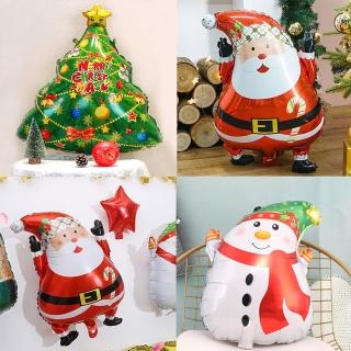 Merry Christmas聖誕節聖誕老人+聖誕樹+雪人鋁模氣球(聖誕節 聖誕節佈置 聖誕 氣球 佈置)