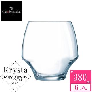 【chef & sommelier】OPEN UP玻璃水晶威士忌杯380cc(六入組)