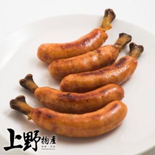 【上野物產】台灣豬 從東京迪士尼開始熱賣的 帶骨熱狗腸 X10支(375g±10%/支/包 烤肉 烤肉組 火腿 熱狗)