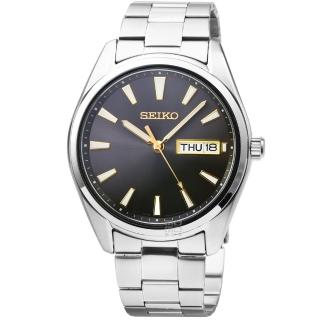 【SEIKO 精工】精工藍寶石石英鋼帶男錶-深棕面(SUR343P1)