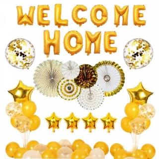 Welcome BACK/HOME歡迎氣球豪華套餐1組-兩款任選(歸國氣球 歡迎氣球 派對氣球 歡迎會)