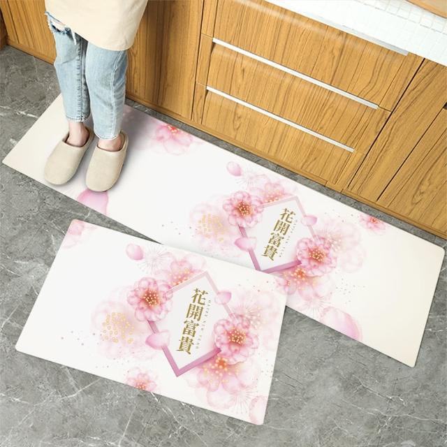 【半島良品】買一送一/18款/防油防滑皮革新年地墊_45x75+45x120cm(新年 廚房 門口 止滑 防水 聖誕節 回彈  