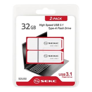 【SEKC】SDU50 32GB USB3.1 隨身碟(2入組)