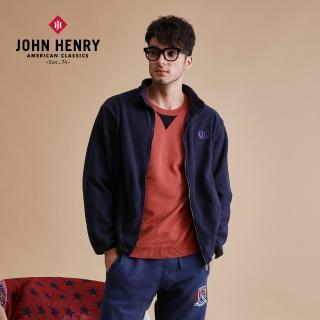 【JOHN HENRY】雙面刷毛保暖立領夾克-藍