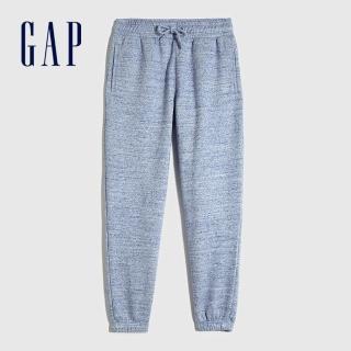 【GAP】女裝 碳素軟磨系列 簡約鬆緊休閒褲(658952-淺藍色)