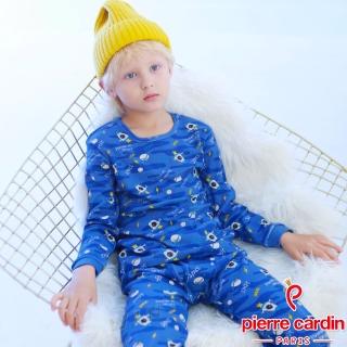 【pierre cardin 皮爾卡登】男兒童100%純棉長袖衛生衣褲組(KD270012迷彩火箭)