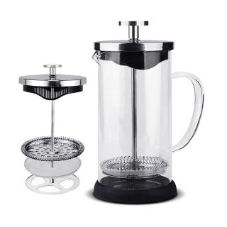 【AHOYE】法式濾壓壺350mL 1-4人份 奶泡器 泡茶器