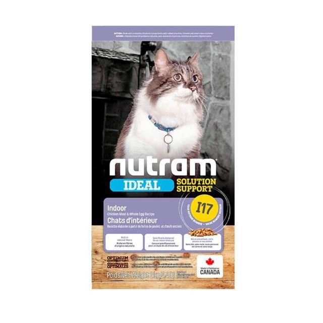 【Nutram 紐頓】I12/I17/I19無穀專業理想系列貓飼料 2kg/4.4lb(體重管理/化毛/三效強化、貓糧)