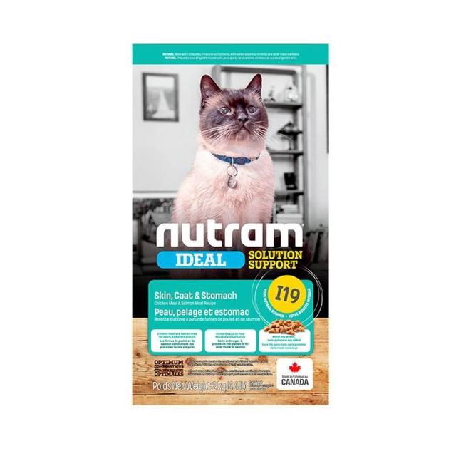 【Nutram 紐頓】I12/I17/I19無穀專業理想系列貓飼料 2kg/4.4lb(體重管理/化毛/三效強化、貓糧)