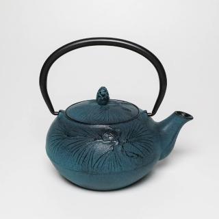 【福介商店】南部鐵器 日本鑄鐵茶壺 岩戶鑄工所 松 彩壺0.5L(泡茶壺 沖泡壺 小茶壺 小鐵壺)