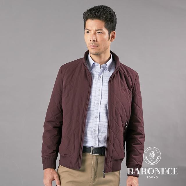 BARONECE 百諾禮士【BARONECE 百諾禮士】男裝 鋪棉立領夾克外套--酒紅色(1206760-79)
