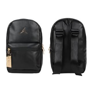 【NIKE 耐吉】JORDAN 小型雙肩包-後背包 肩背包 旅行包 黑金(JD2043007TD-001)