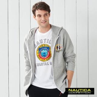 【NAUTICA】COMPETITION經典素色連帽長袖外套(灰色)