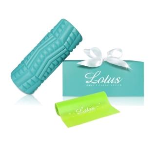【LOTUS】買一送一 台灣製Luna薄荷月亮女神 升級版收納瑜珈滾筒(贈台灣製TPE瑜珈彈力帶0.55mm)