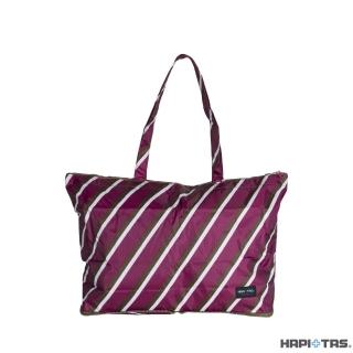 【HAPI+TAS】新 日本原廠授權 摺疊肩背包 皇家桃紅(H0001/摺疊旅行袋/托特包/購物袋)