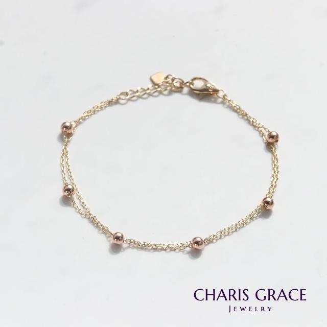 CHARIS & GRACE 佳立思珠寶【CHARIS & GRACE 佳立思珠寶】14K 金球雙色金雙環手鍊