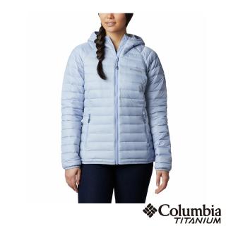 【Columbia 哥倫比亞】女款- 鈦 3D鋁點 保暖800羽絨連帽外套-藍色(UWR01850BL  / 保暖.防潑水.鵝絨)