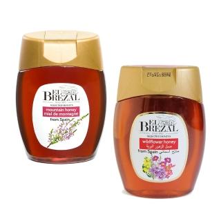 【艾比索El Brezal】高山花蜂蜜350g+野花蜂蜜350g(擠壓瓶)