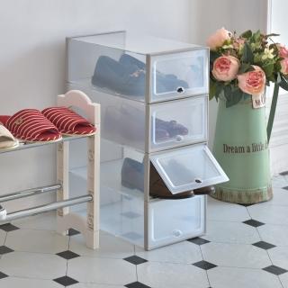 【H&R 安室家】掀蓋透明置物收納/鞋盒 SHF32