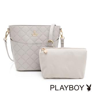 【PLAYBOY】水桶包附長背帶 點點兔系列(米白色)