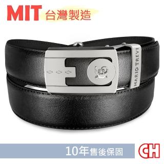 【CH-BELT 銓丞皮帶】功能設計自動扣紳士男皮帶腰帶(黑)