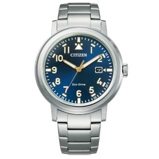 【CITIZEN 星辰】簡約休間光動能腕錶(AW1620-81L)