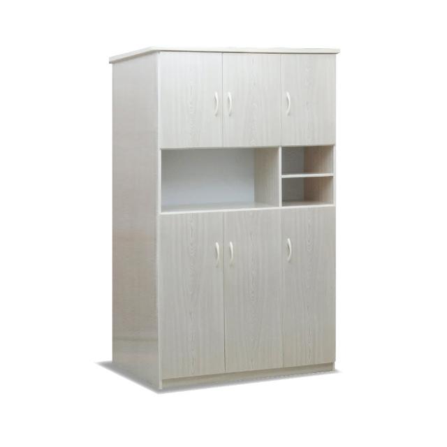 【ASSARI】防潮防蛀塑鋼緩衝開放六門鞋櫃(寬97x深34x高180cm)