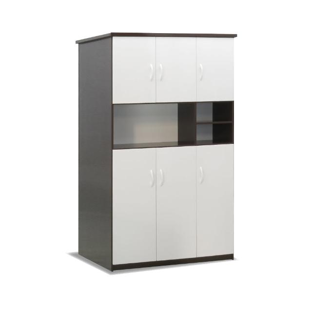 【ASSARI】防潮防蛀塑鋼緩衝開放六門鞋櫃(寬97x深34x高180cm)