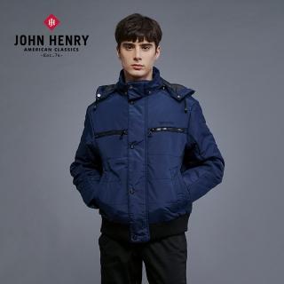 【JOHN HENRY】鋪棉連帽外套-藍
