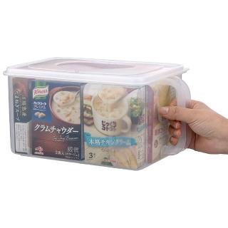 【inomata】日本製造 高位層板專用6.3公升淺型手持收納盒(半透明盒蓋)