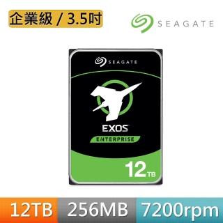 【SEAGATE 希捷】企業級 氦氣碟 EXOS 12TB 3.5吋 7200轉 SATAⅢ 企業級硬碟(ST12000NM001G)