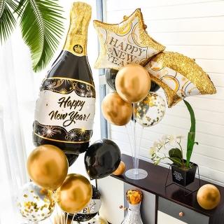 跨年 HAPPY NEW YEAR 流星氣球桌飄組1組(生日氣球 派對 氣球 跨年 新年 裝飾氣球)