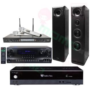 【金嗓】點歌機4TB+擴大機+無線麥克風+喇叭(CPX-900 A3+DW1+SR-928PRO+H-88)