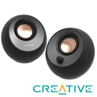 【Creative】Pebble V3 USB-C 桌上型喇叭(黑)